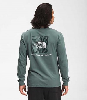 Camiseta The North Face Box NSE Hombre Verde | 5068314-IK