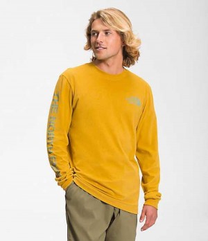 Camiseta The North Face TNF™ Sleeve Hit Hombre Amarillo | 5372140-UV