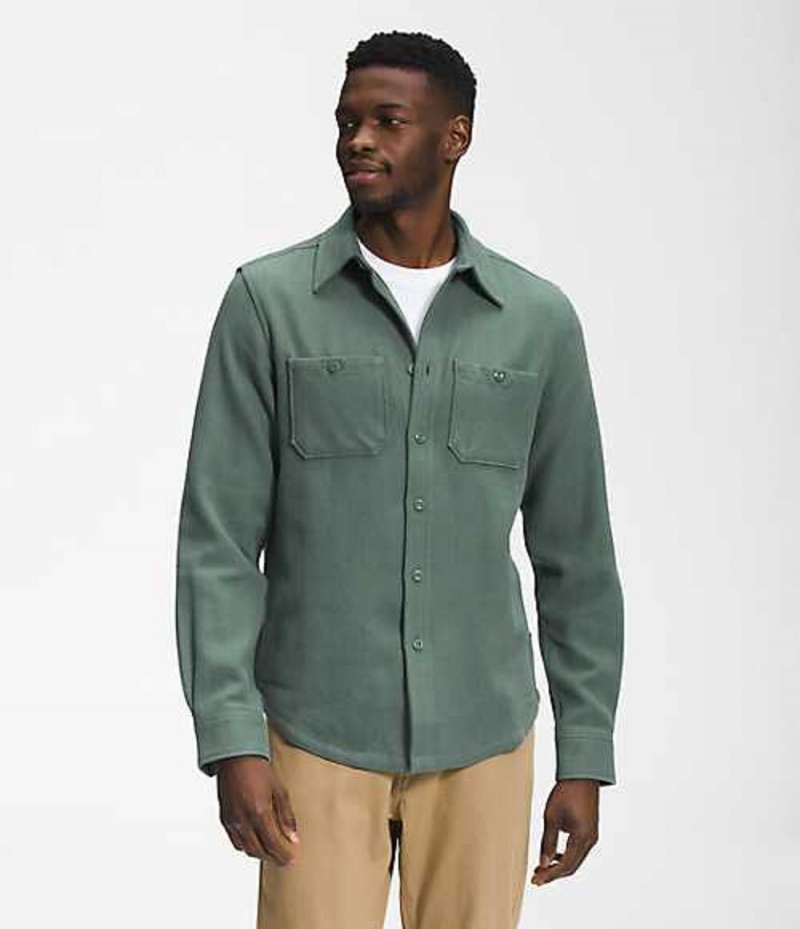 Camisas The North Face Valley Twill Flannel Hombre Verde | 8592174-YH